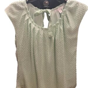 LC Lauren Conrad Light Green Textured Blouse